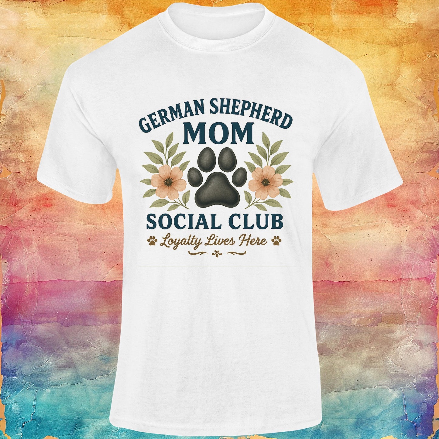 German Shepherd Mom Social Club Unisex Softstyle Tee
