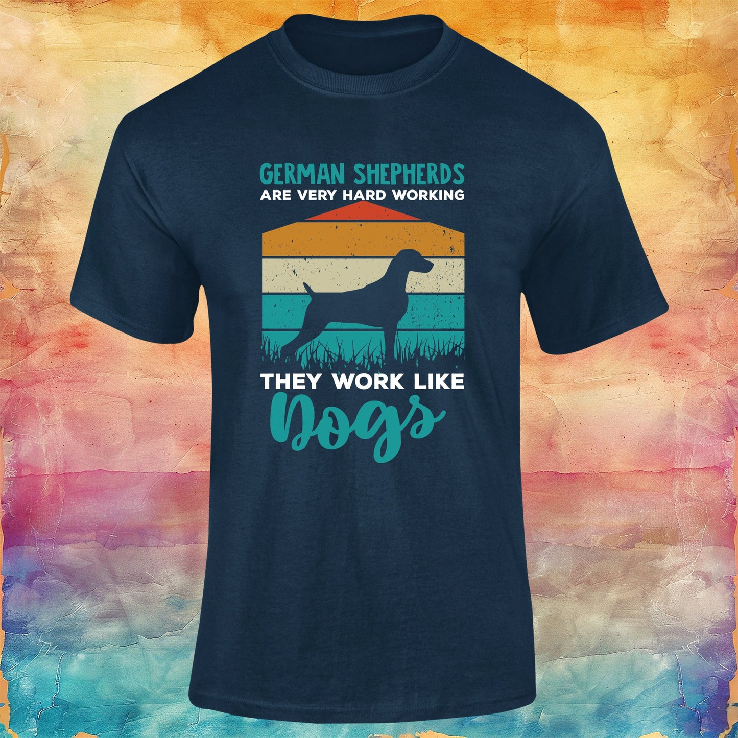 German Shepherds are Very Hard Working Unisex Softstyle Tee
