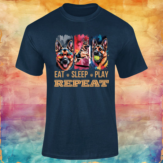 Eat Sleep Play Repeat! Unisex Softstyle Tee