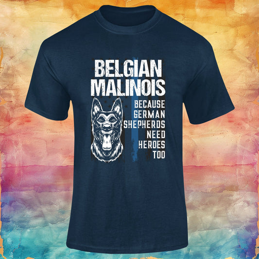 K9 Thin Blue Line Belgian Malinois Unisex Softstyle Tee