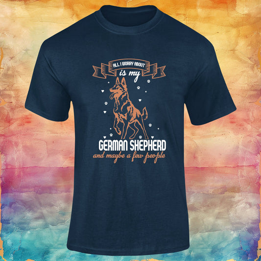 All I Worry About is my German Shepherd Unisex Softstyle Tee