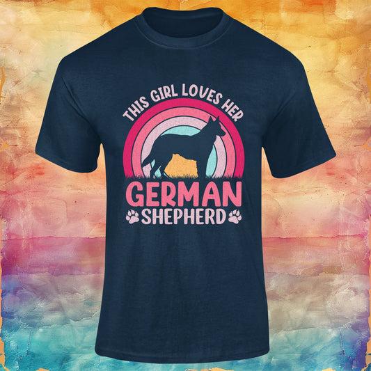 This Girl Loves Her German Shepherd Unisex Softstyle Tee