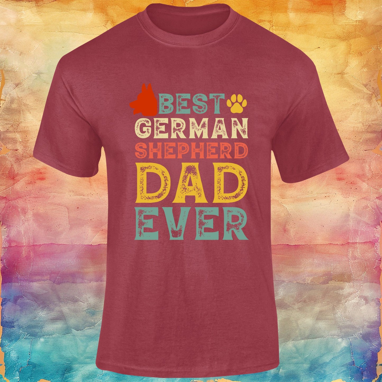 Best German Shepherd Dad Ever Unisex Softstyle Tee