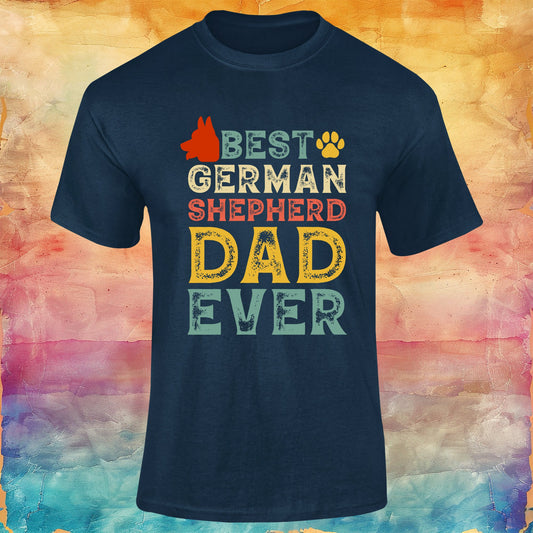 Best German Shepherd Dad Ever Unisex Softstyle Tee