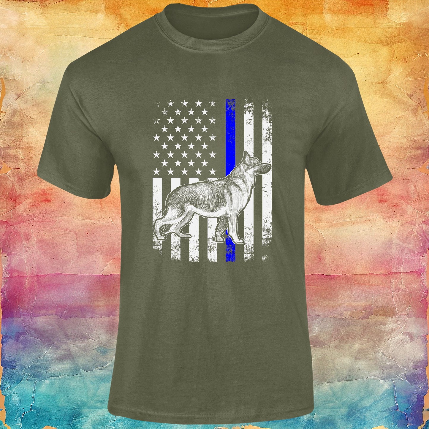 K9 Back the Blue Unisex Softstyle Tee