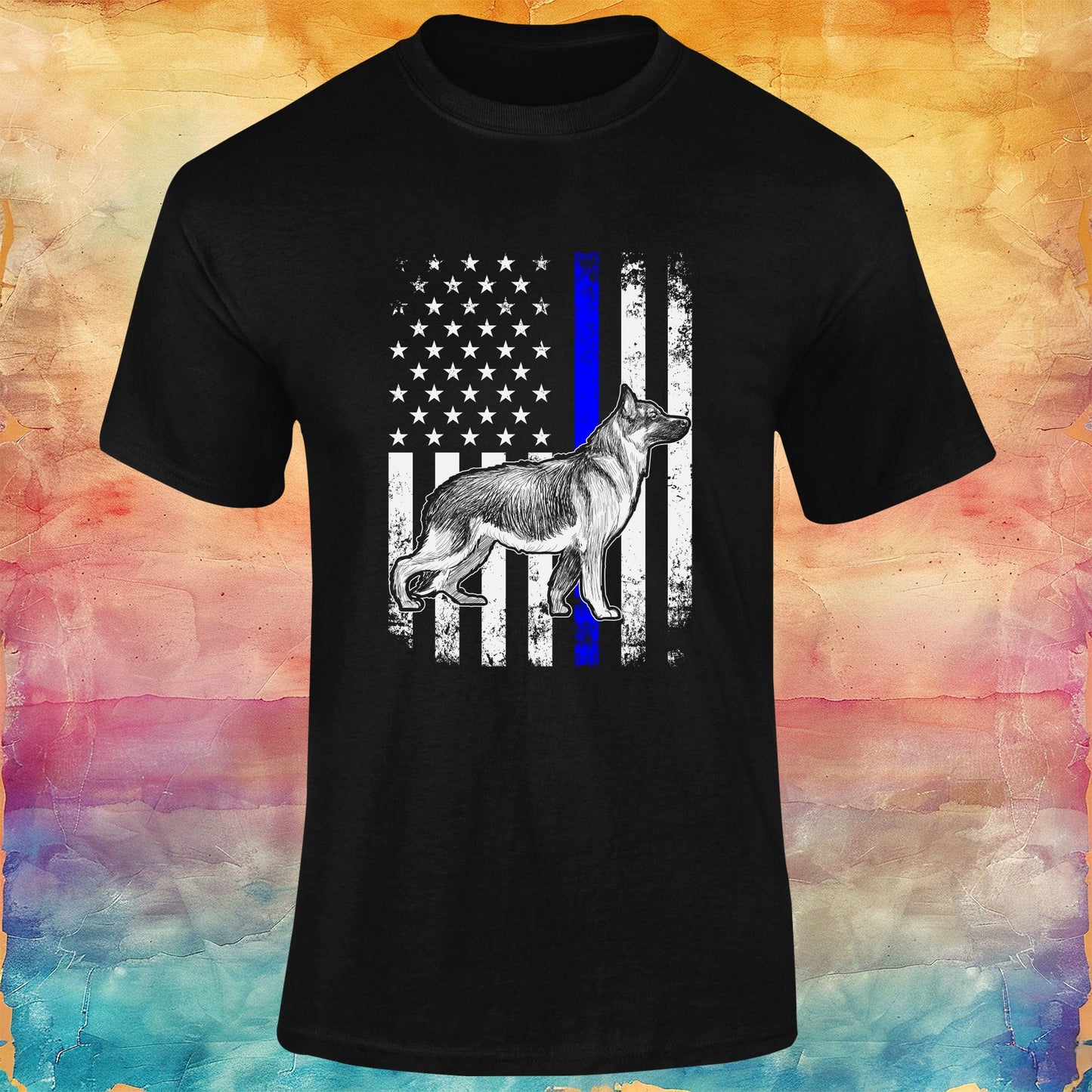 K9 Back the Blue Unisex Softstyle Tee