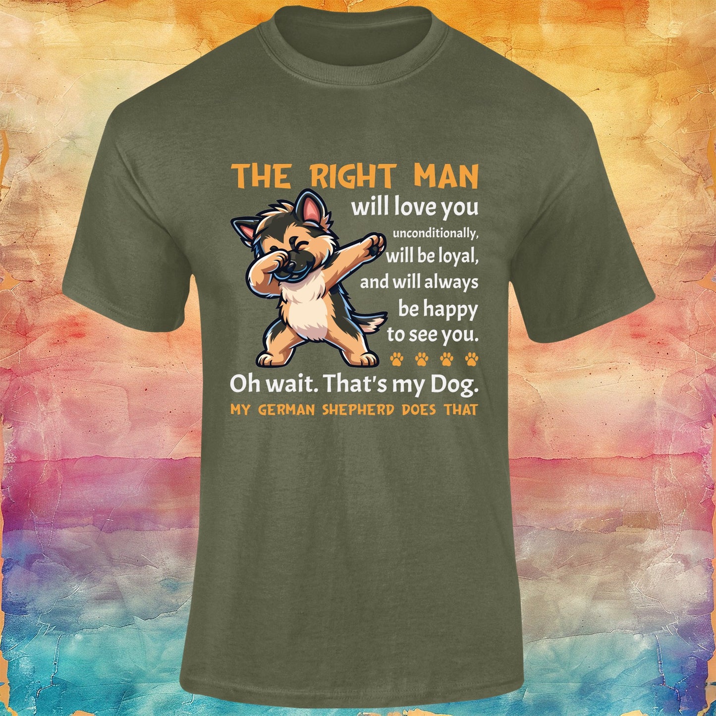 The Right Man Will Love you Unconditionally Unisex Softstyle Tee