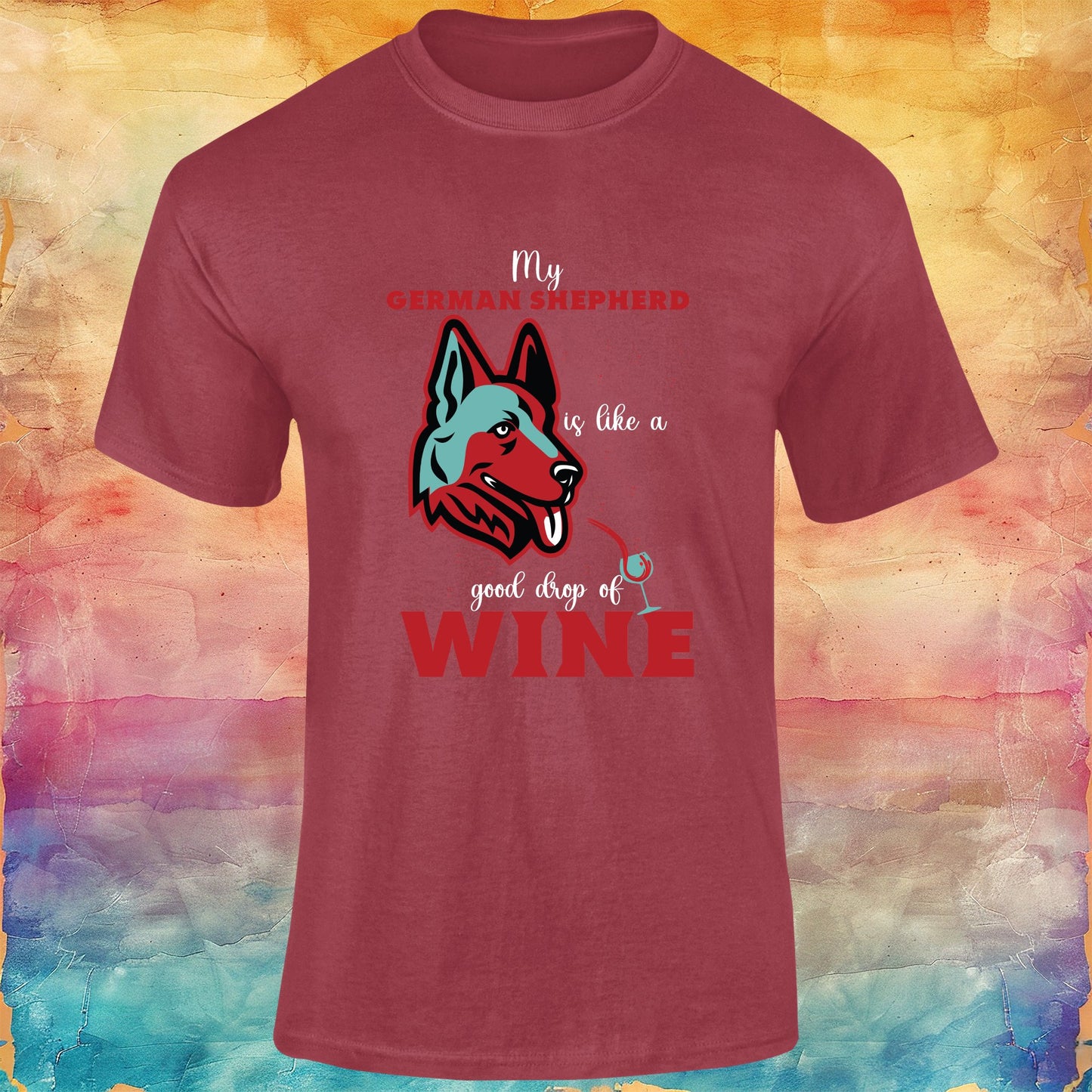 My German Shepherd is Like a Good Drop of Wine Unisex Softstyle Tee