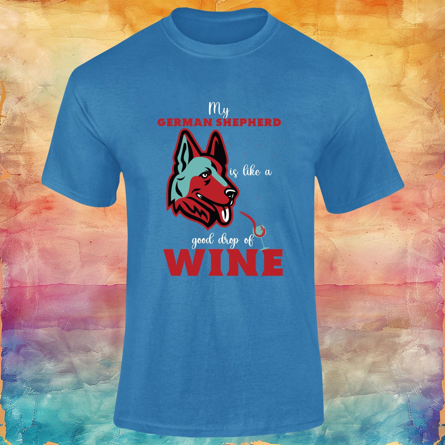 My German Shepherd is Like a Good Drop of Wine Unisex Softstyle Tee