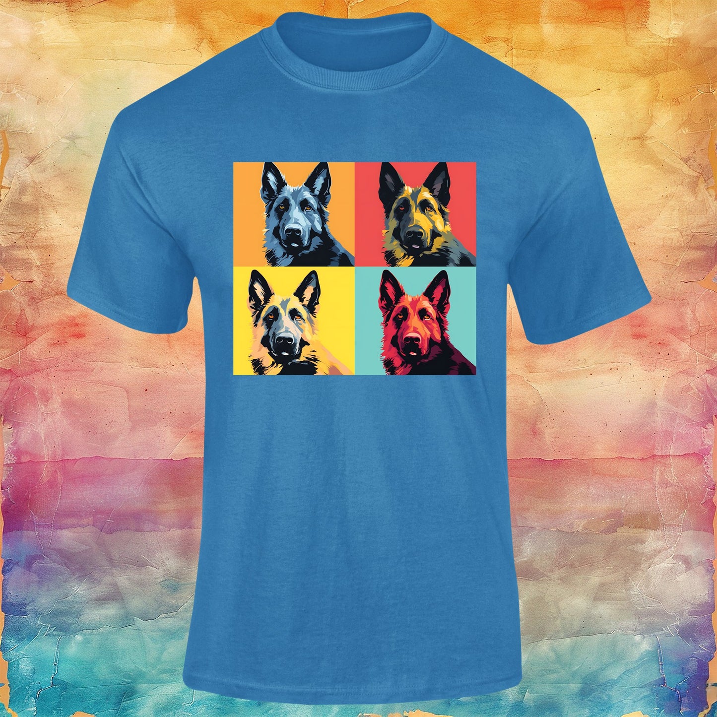 German Shepherd Art Unisex Softstyle Tee