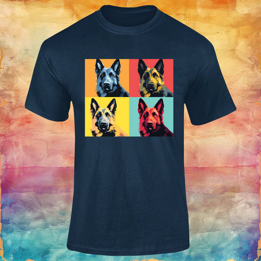 German Shepherd Art Unisex Softstyle Tee