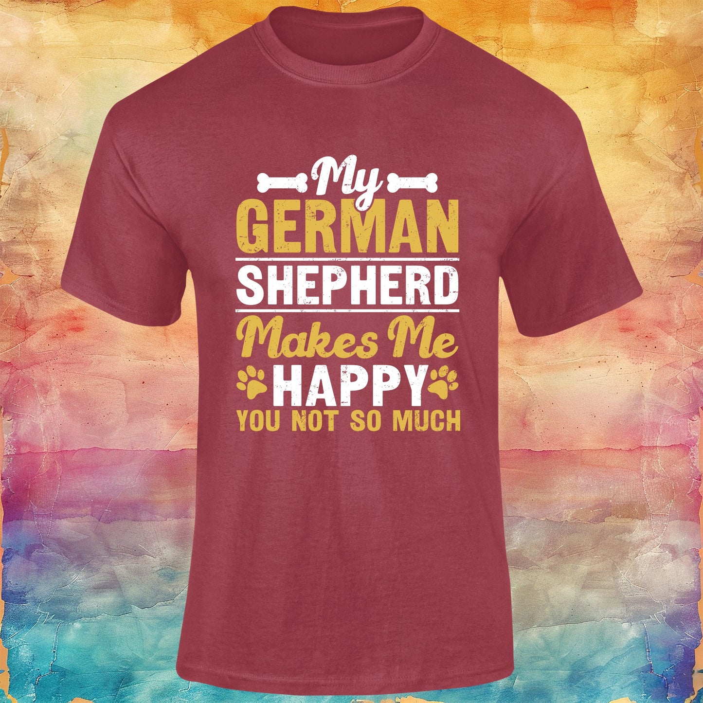 My German Shepherd Makes Me Happy Unisex Softstyle Tee