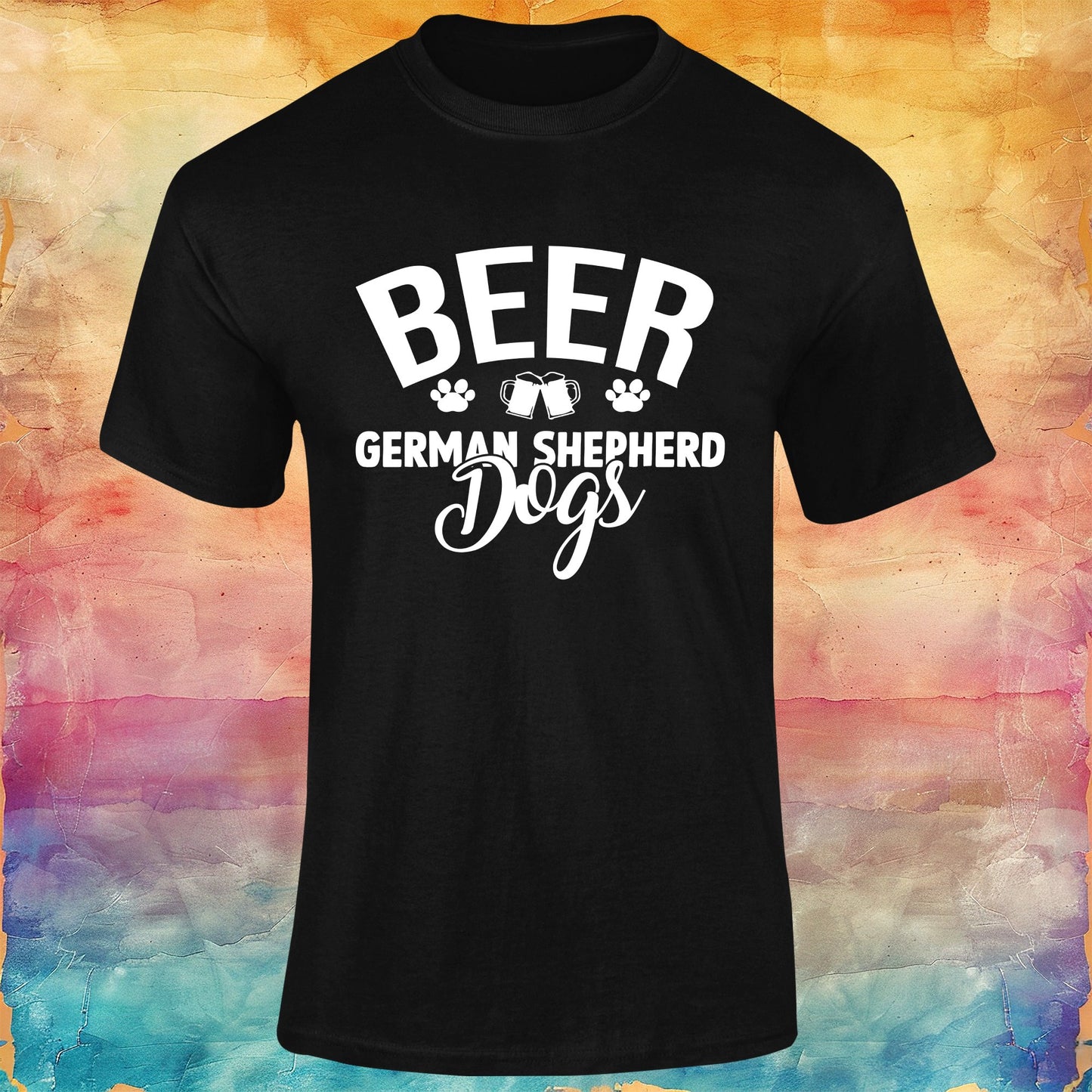 Beer and German Shepherd Dogs Unisex Softstyle Tee