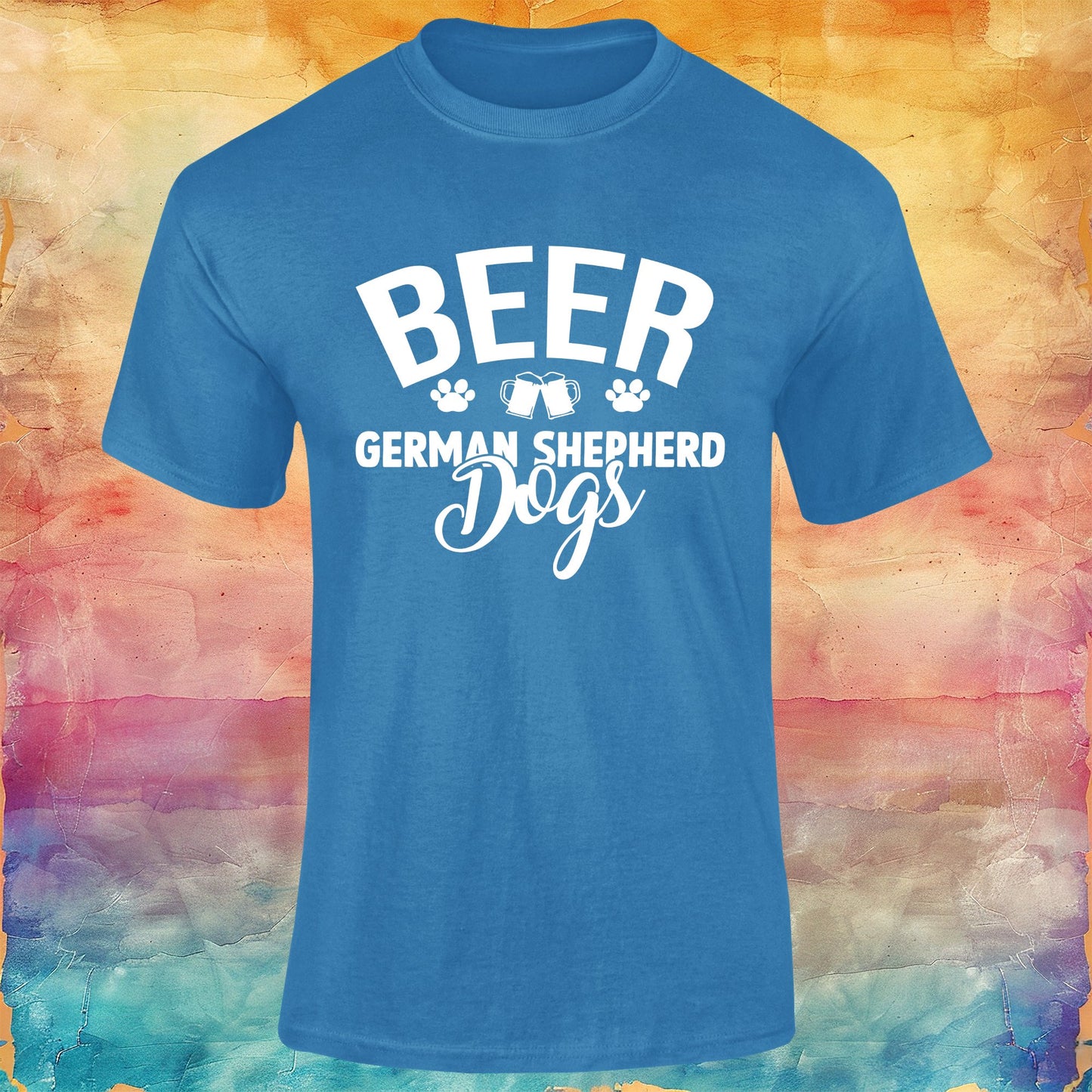 Beer and German Shepherd Dogs Unisex Softstyle Tee
