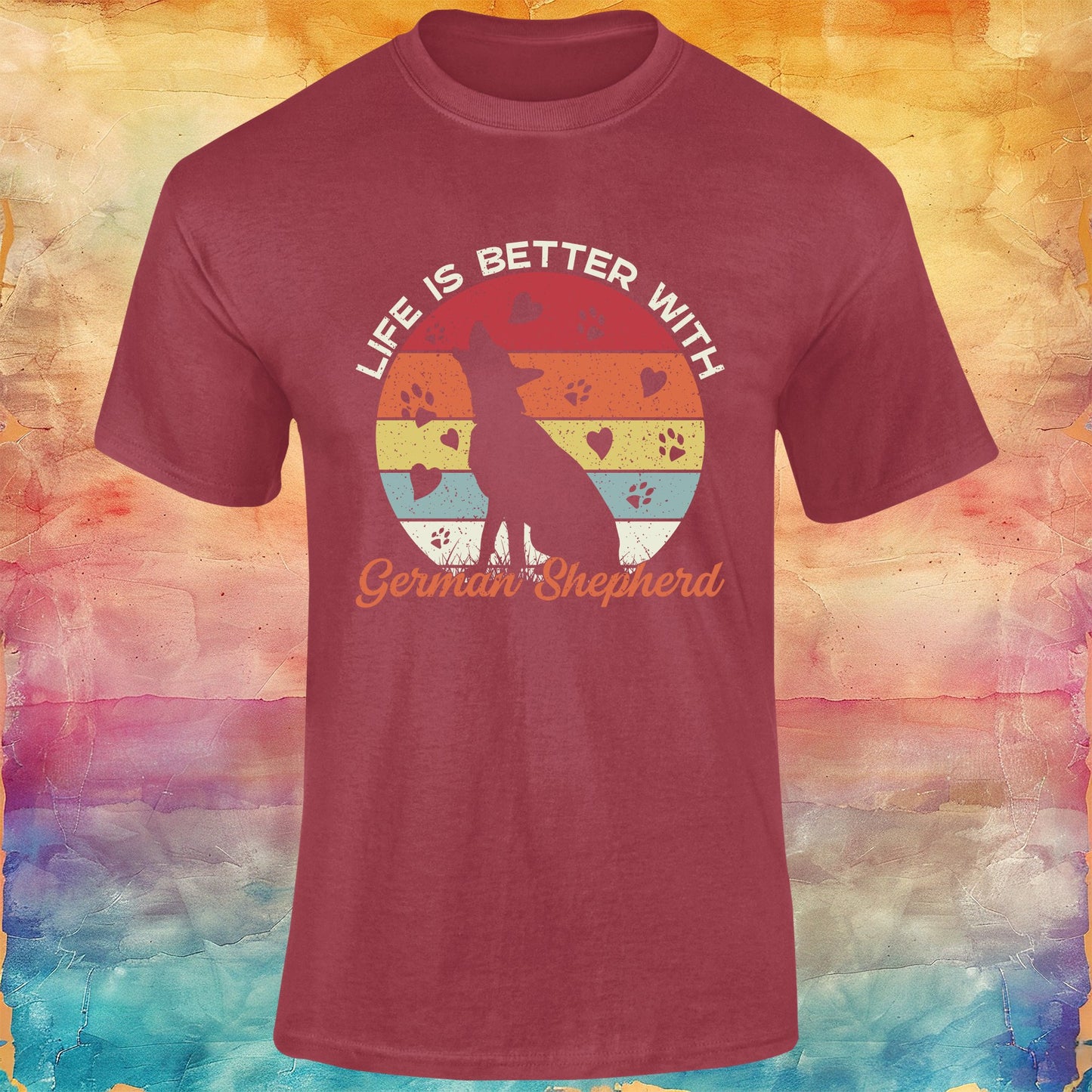 Life is Better With German Shepherd Unisex Softstyle Tee