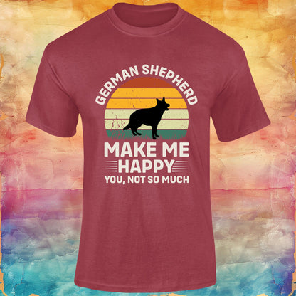 German Shepherd Makes Me Happy, You Not So Much Unisex Softstyle Tee