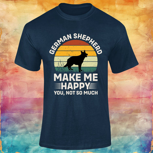 German Shepherd Makes Me Happy, You Not So Much Unisex Softstyle Tee