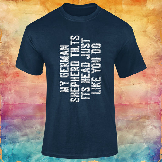 My German Shepherd Tilts Its Head Like You Do Unisex Softstyle Tee