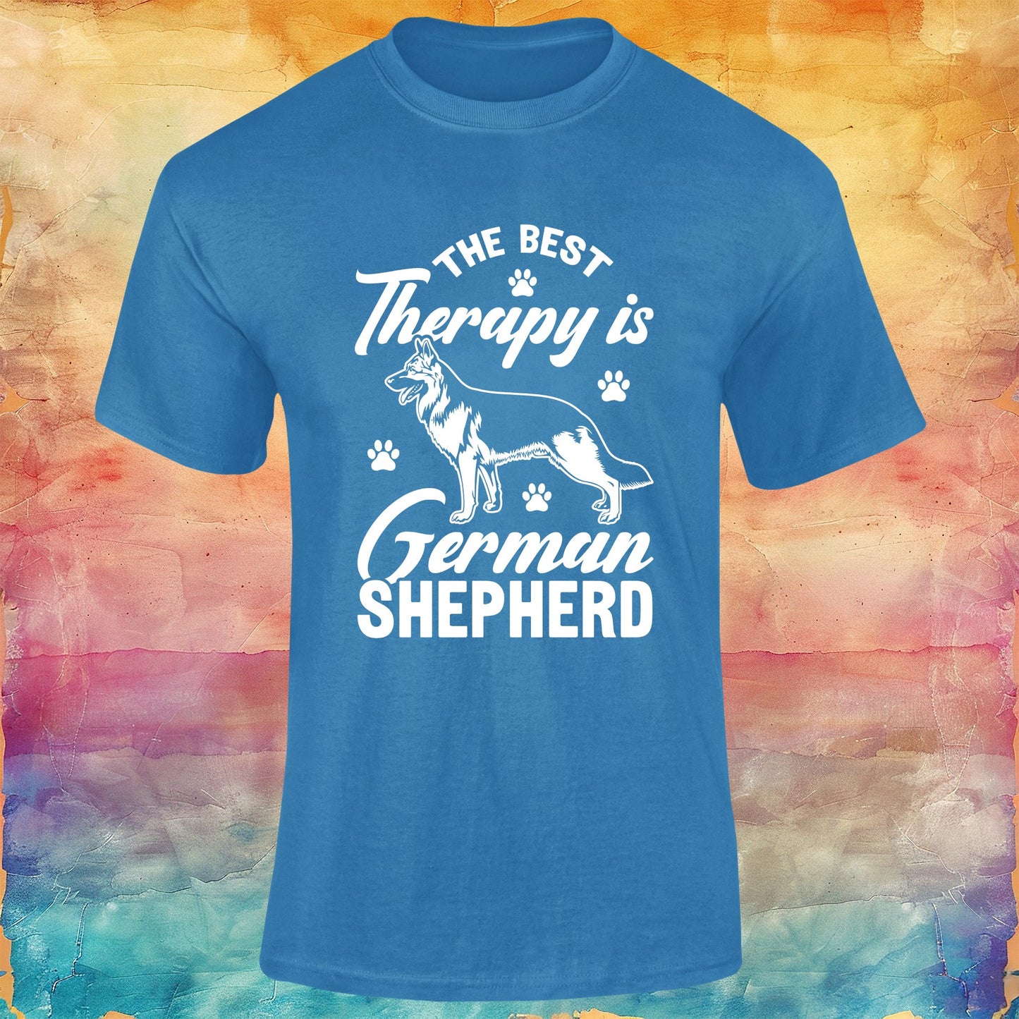 The Best Therapy is German Shepherd Unisex Softstyle Tee