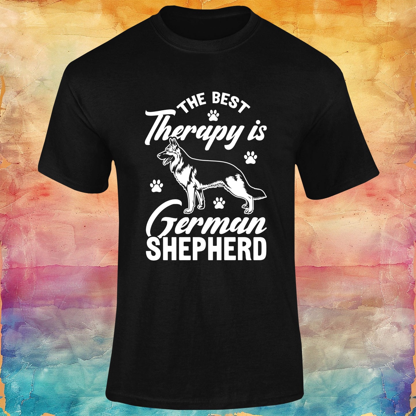 The Best Therapy is German Shepherd Unisex Softstyle Tee