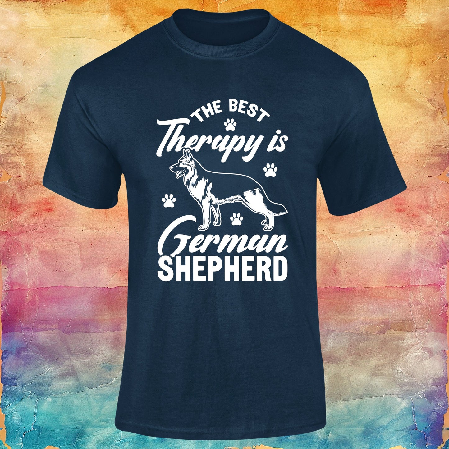The Best Therapy is German Shepherd Unisex Softstyle Tee