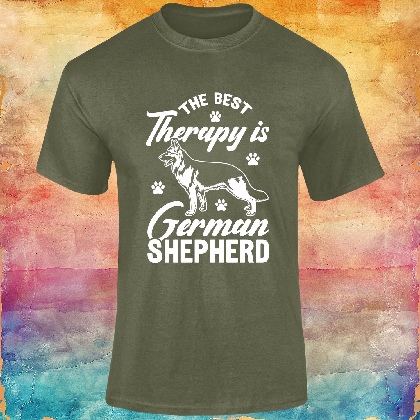 The Best Therapy is German Shepherd Unisex Softstyle Tee