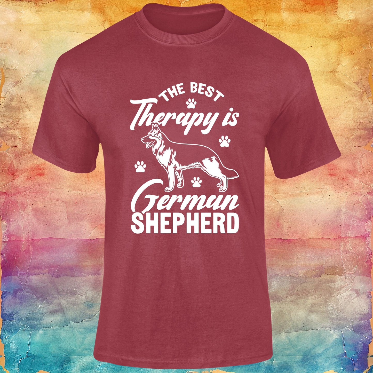 The Best Therapy is German Shepherd Unisex Softstyle Tee