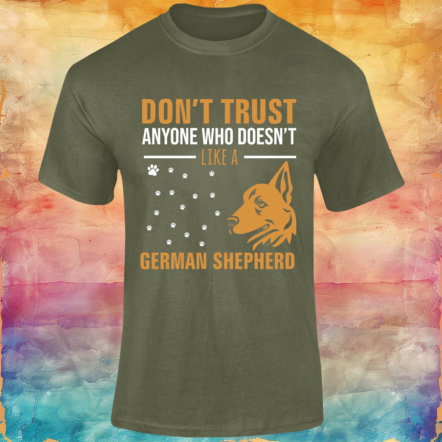 Don't Trust Anyone Who Doesn't Like a German Shepherd Unisex Softstyle Tee