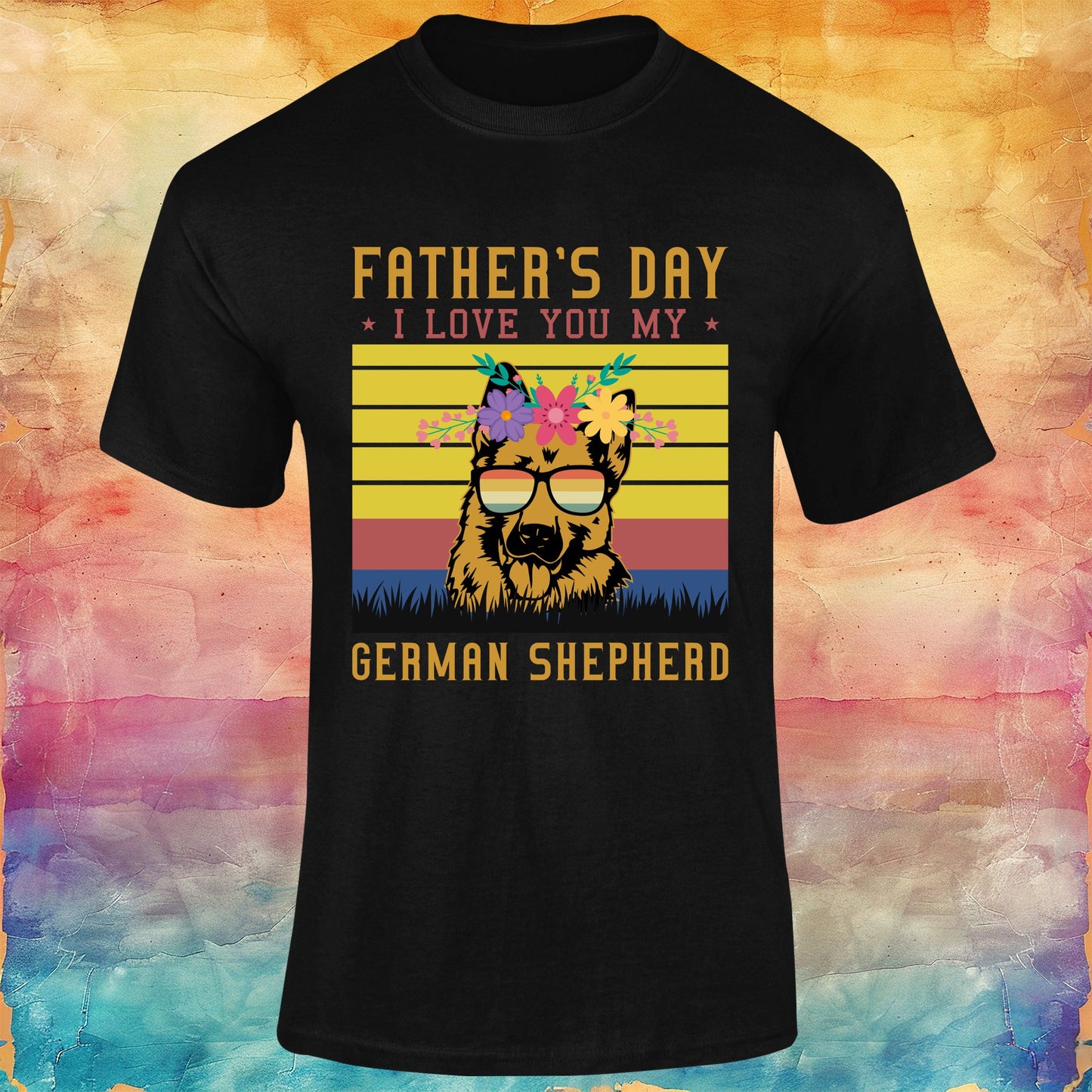 Fathers Day I Love My German Shepherd Unisex Softstyle Tee