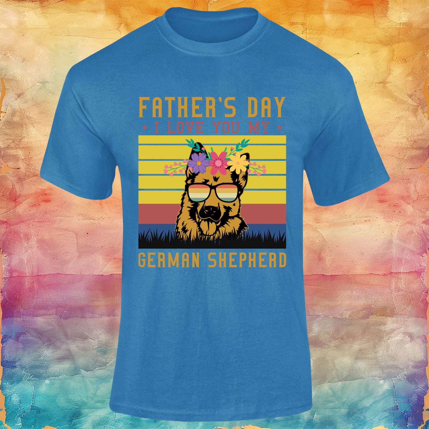 Fathers Day I Love My German Shepherd Unisex Softstyle Tee