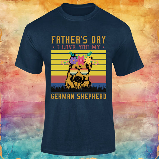 Fathers Day I Love My German Shepherd Unisex Softstyle Tee