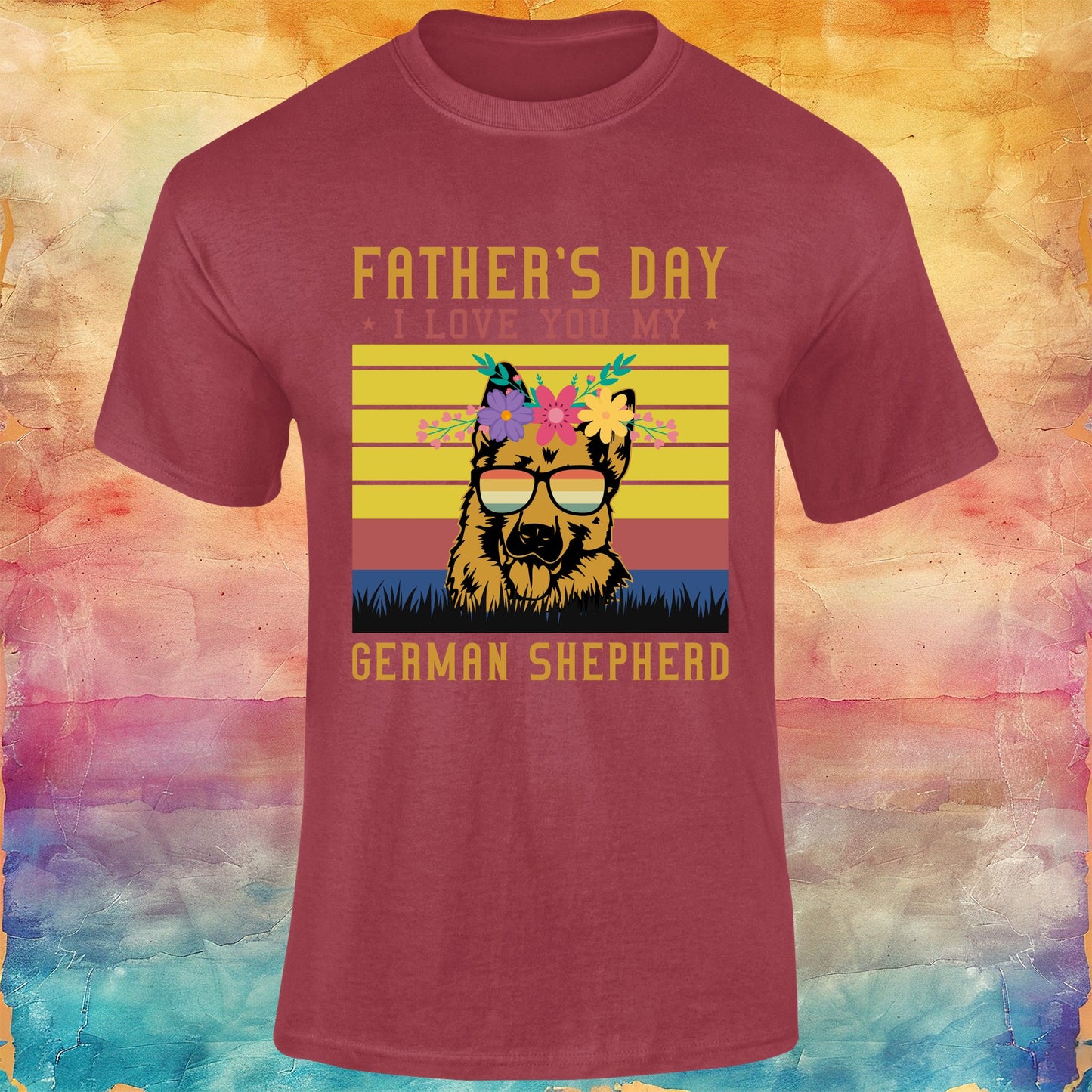 Fathers Day I Love My German Shepherd Unisex Softstyle Tee