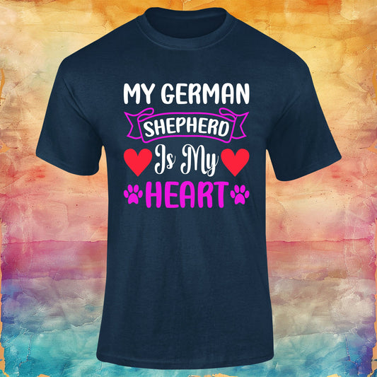 My German Shepherd is My Heart Unisex Softstyle Tee