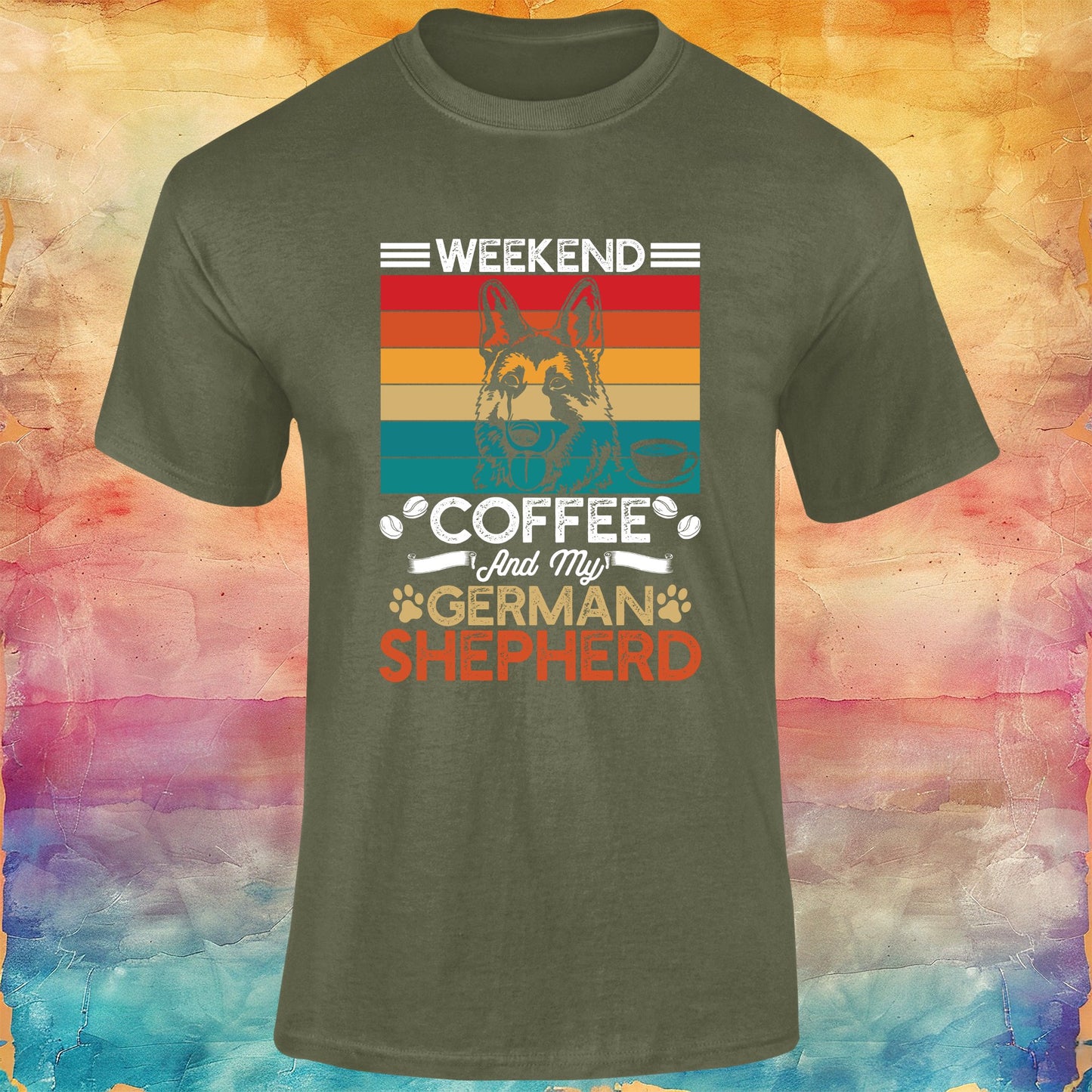 Coffee and My German Shepherd Unisex Softstyle Tee