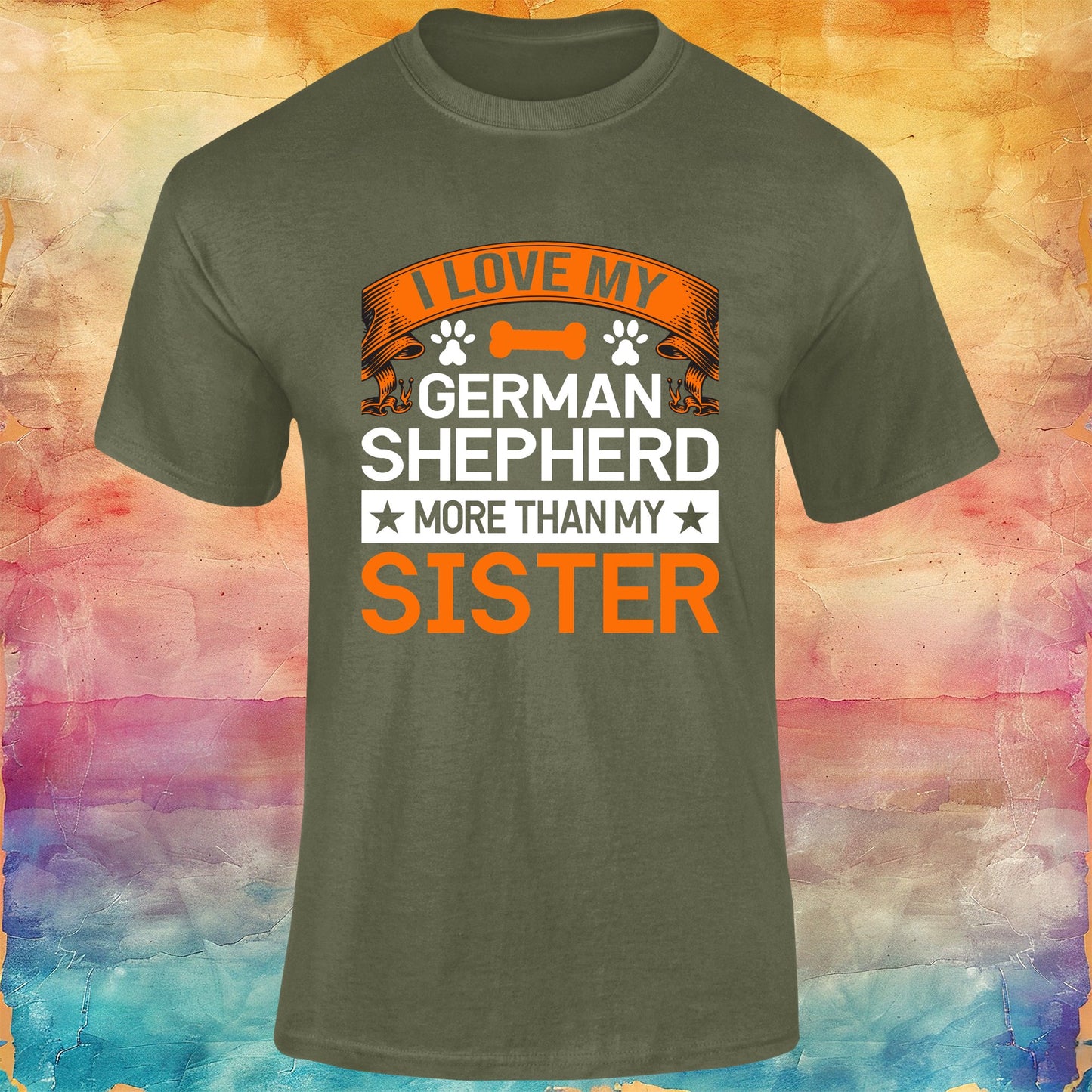 I Love My German Shepherd More Than My Sister Unisex Softstyle Tee