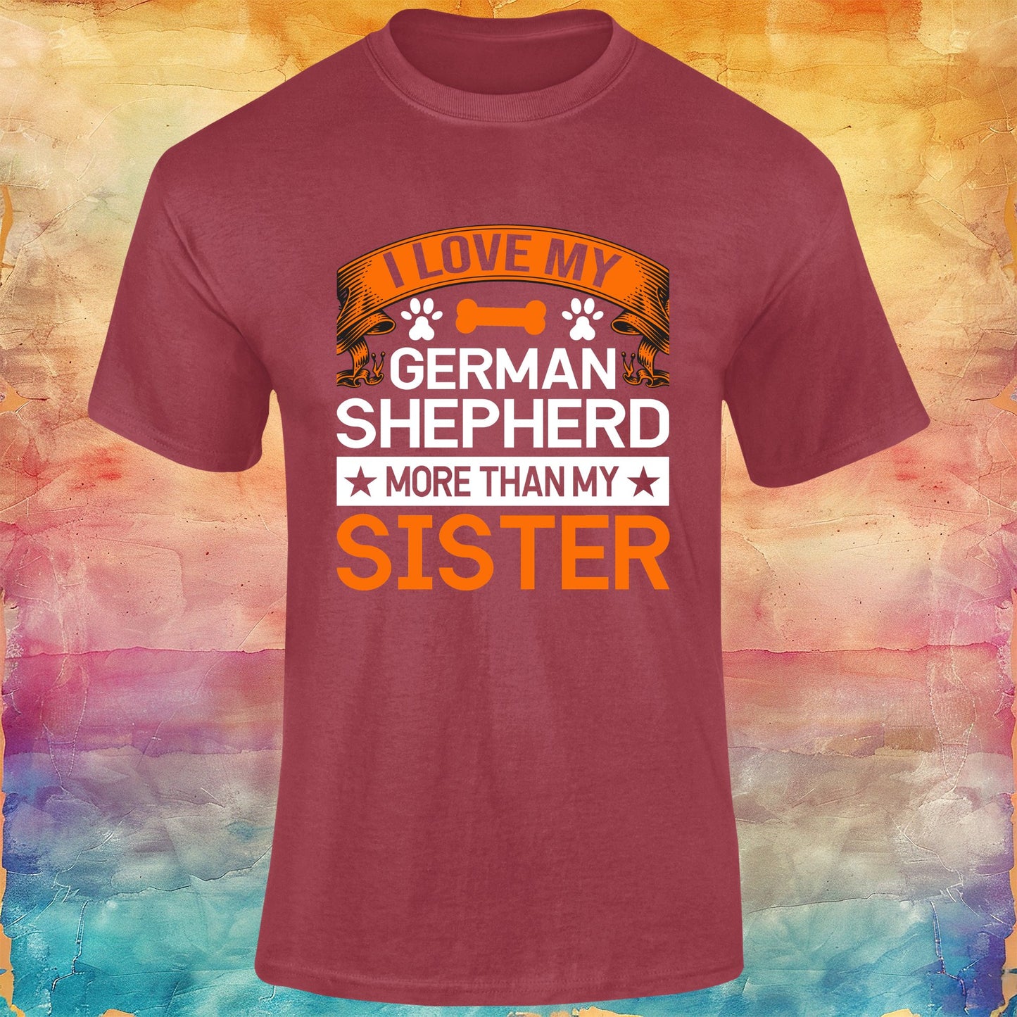 I Love My German Shepherd More Than My Sister Unisex Softstyle Tee