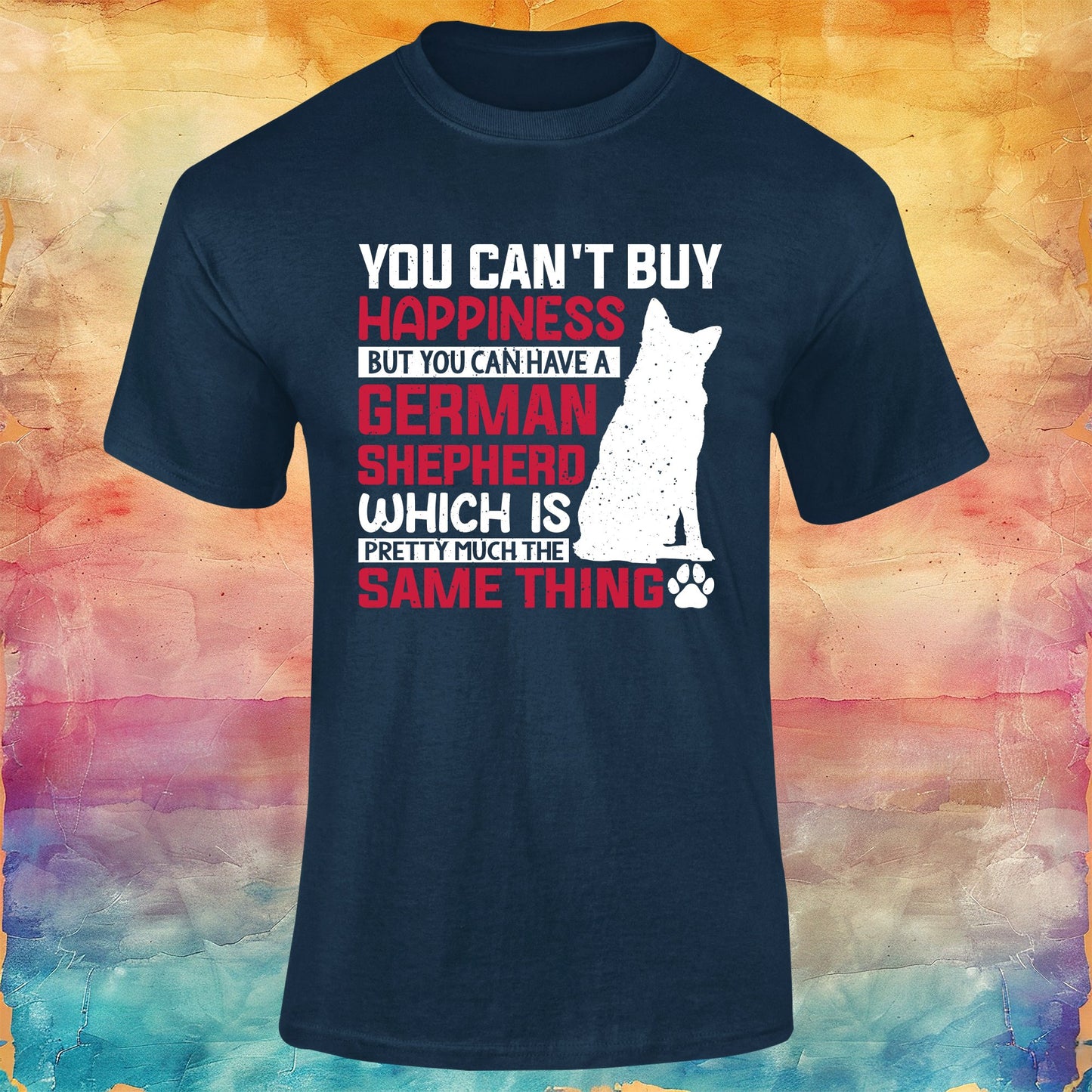 You Can't Buy Happiness White/Red Unisex Softstyle Tee
