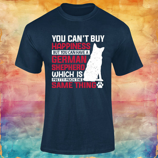 You Can't Buy Happiness White/Red Unisex Softstyle Tee