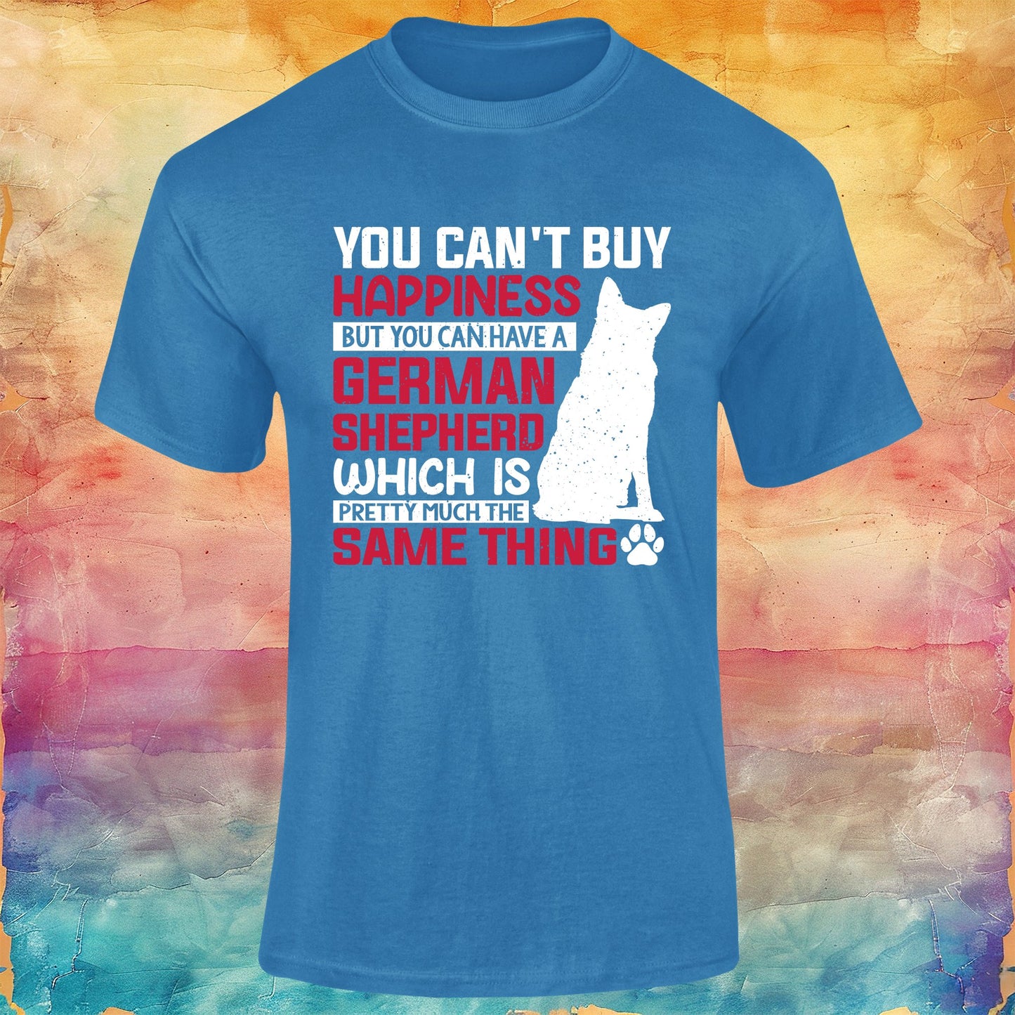 You Can't Buy Happiness White/Red Unisex Softstyle Tee