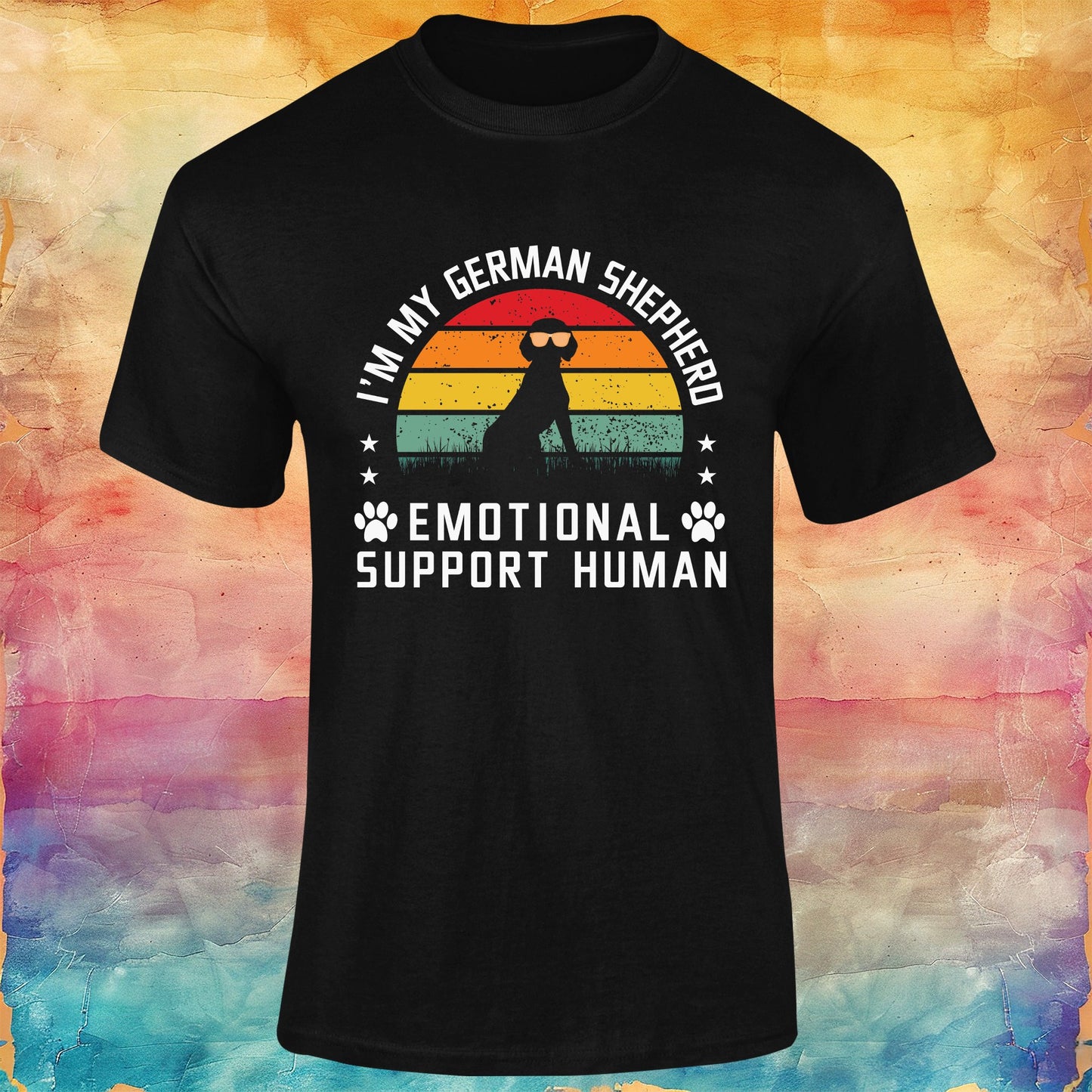 German Shepherd Emotional Support Human Unisex Softstyle Tee