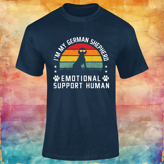 German Shepherd Emotional Support Human Unisex Softstyle Tee