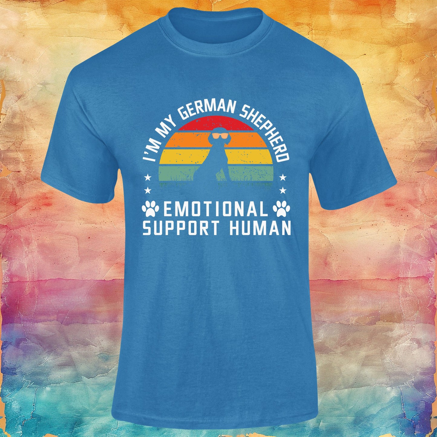 German Shepherd Emotional Support Human Unisex Softstyle Tee