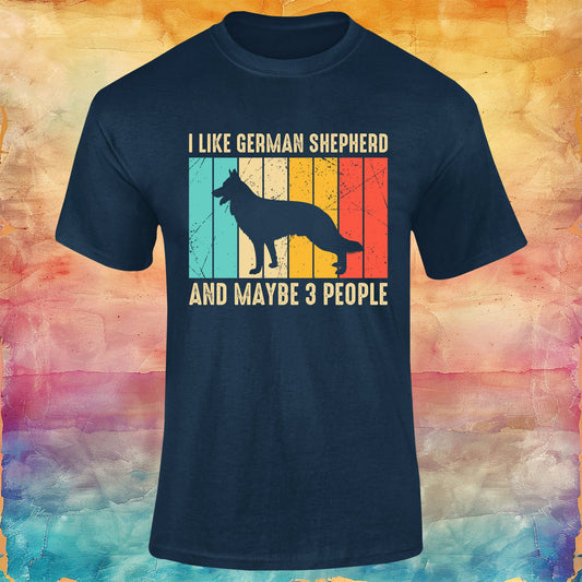 I Like My German Shepherd and Maybe Three People Unisex Softstyle Tee