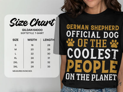 German Shepherd Official Dog of the Coolest People on the Planet Unisex Softstyle Tee