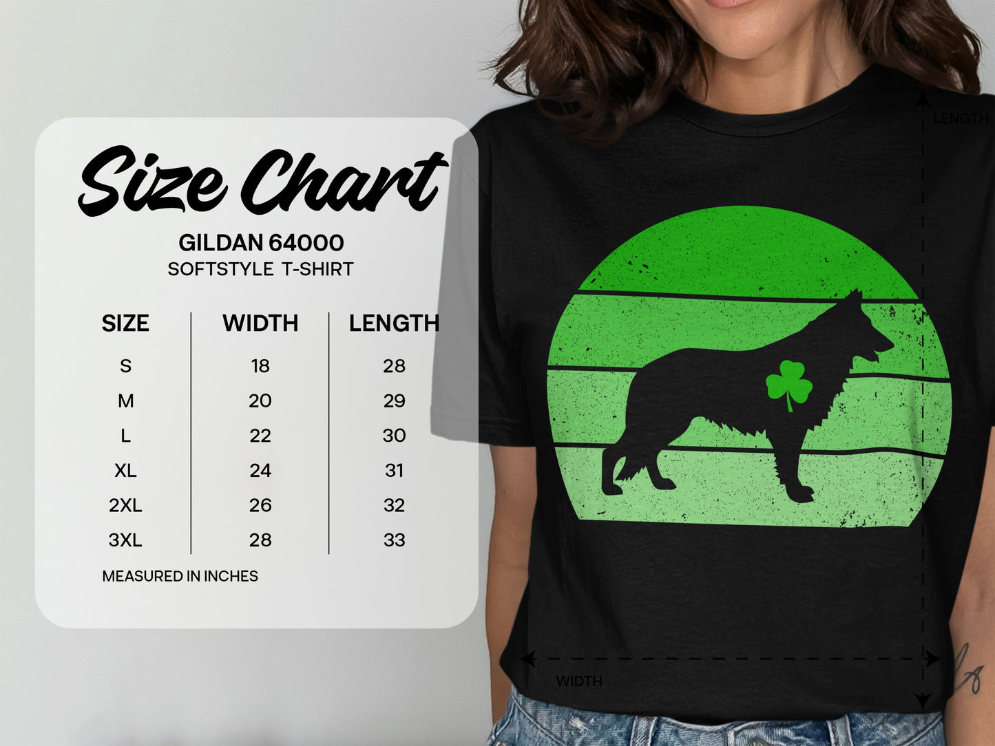German Shepherd St Patricks Day Unisex Softstyle Tee