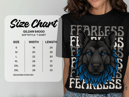 Fearless German Shepherd Unisex Softstyle Tee