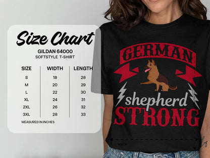 German Shepherd Strong Unisex Softstyle Tee