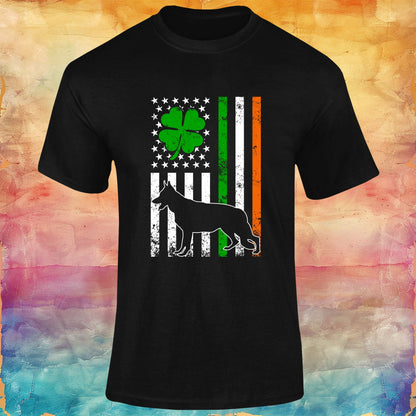 German Shepherd St Patricks Day Unisex Softstyle Tee