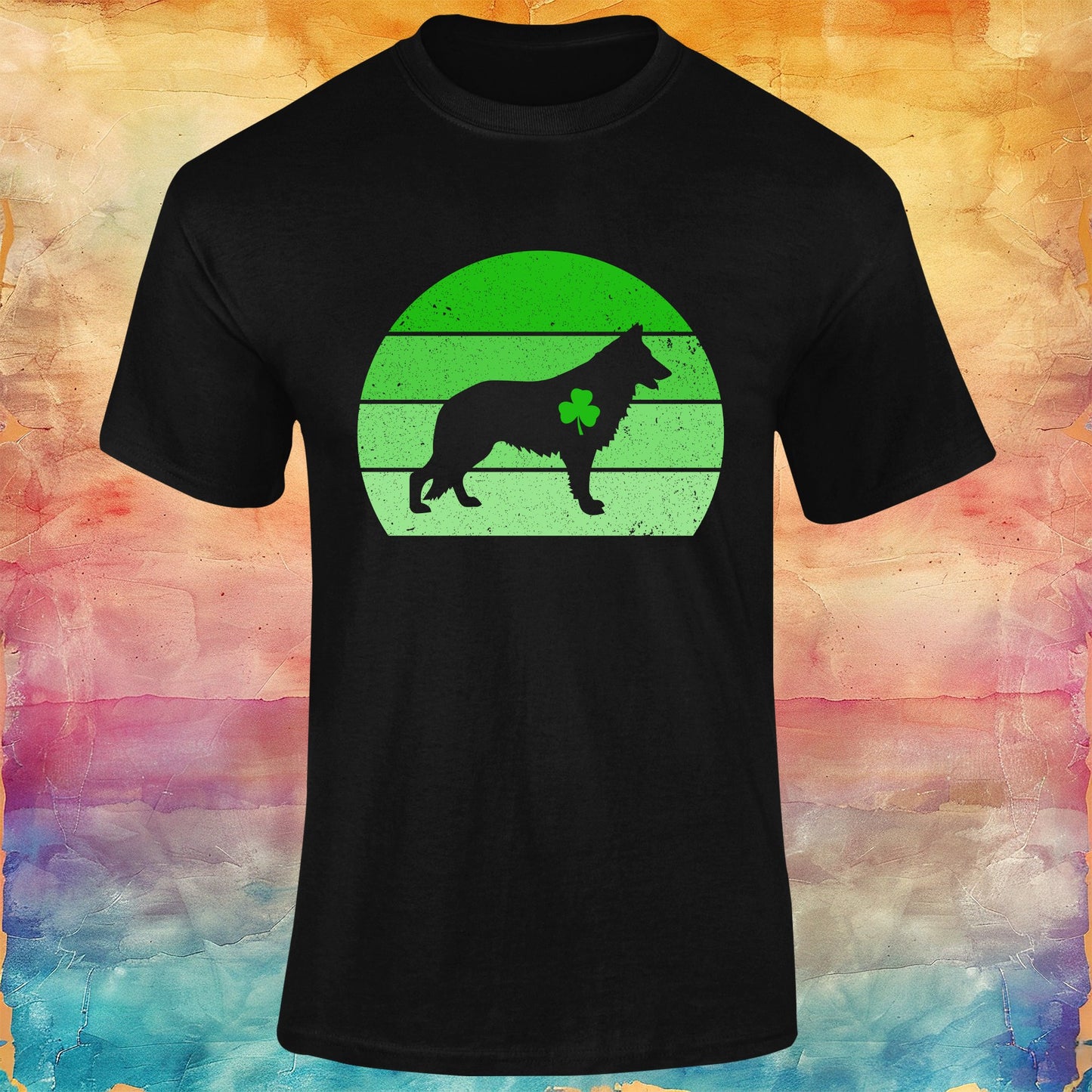 German Shepherd St Patricks Day Unisex Softstyle Tee
