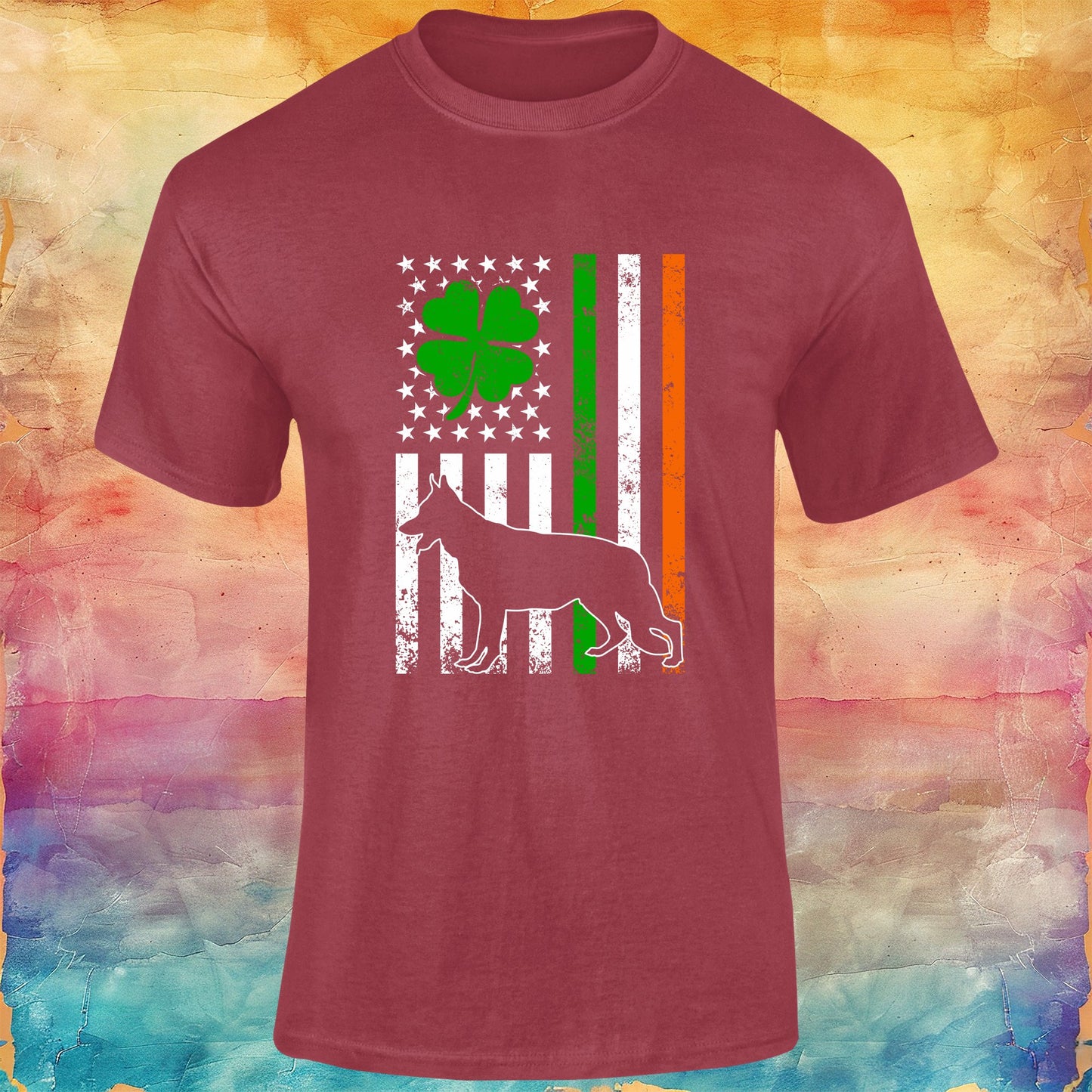 German Shepherd St Patricks Day Unisex Softstyle Tee